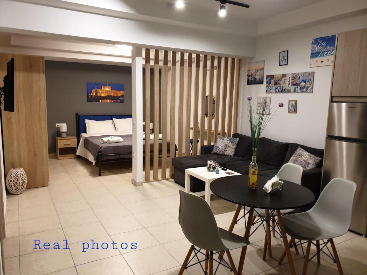 Blue - Comfy Center Rodos Appartement Asgourou Buitenkant foto