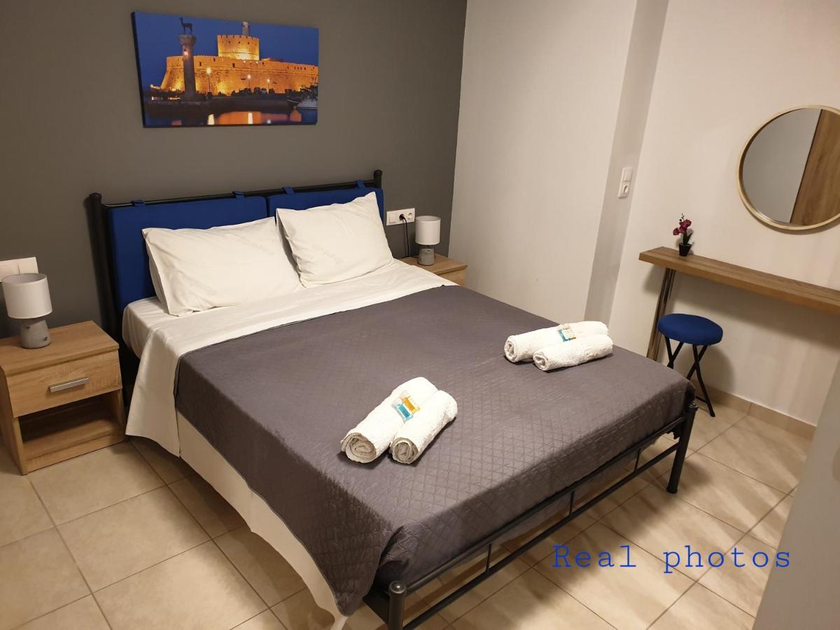 Blue - Comfy Center Rodos Appartement Asgourou Buitenkant foto